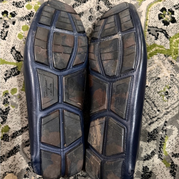 Salvatore Ferragamo Dark Blue Leather Loafers main image 5